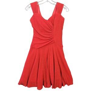 Stage Accents Sleeveless Mini Dress Women's 4 Red A-Line Choir Drama Performance